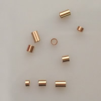 Oro-llenado Tubo de posicionamiento, chapado en color rosa dorada, diverso tamaño para la opción, agujero:aproximado 1.4mm, Vendido por UD