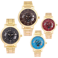 Women Wrist Watch, Stainless Steel, with Glass, plated, stoving varnish & for woman & enamel & hollow Approx 8.8 Inch 