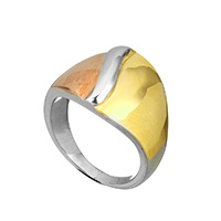 Stainless Steel Finger Ring, plated, for woman, 17mm, US Ring 