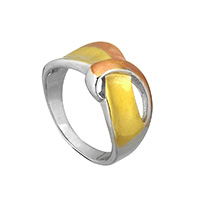 Stainless Steel Finger Ring, plated, for woman, 13mm, US Ring 