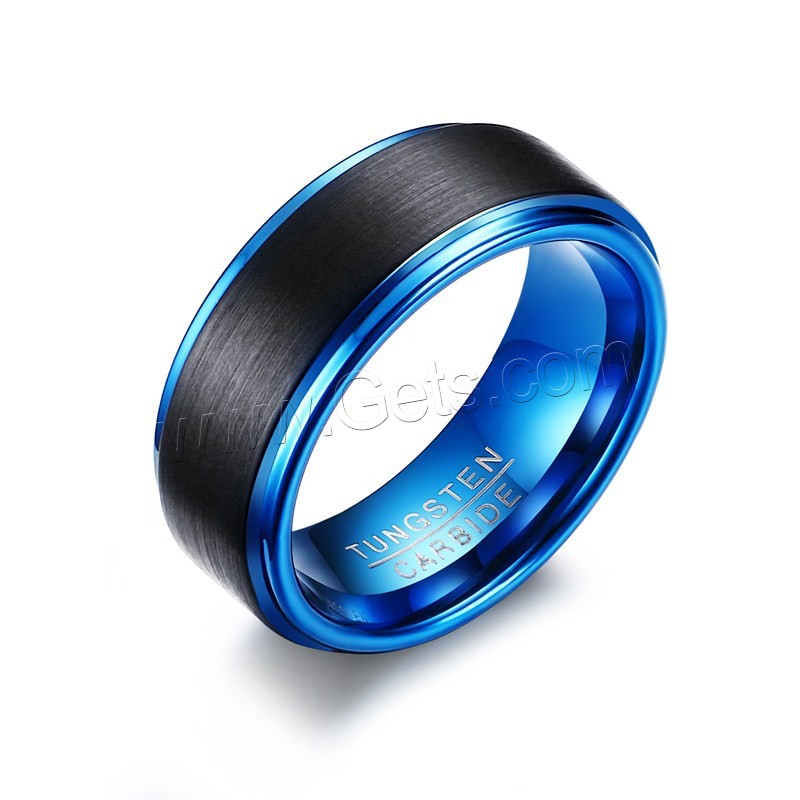 Men Tungsten Steel Ring in Bulk, plated, different size for choice & brushed & for man & two tone, 8mm, Sold By PC