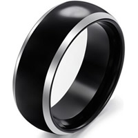 Men Tungsten Steel Ring in Bulk, plated & for man & two tone, 8mm 