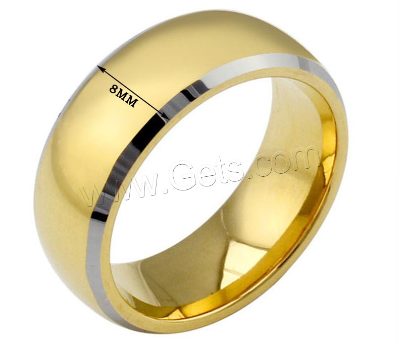 Мужское вольфрамовое стальное кольцо навалом, Вольфрама сталь, Другое покрытие, разный размер для выбора & Мужский & двухцветный, 8mm, продается PC