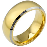 Männer Wolfram Stahl Ring in Bulk, plattiert, verschiedene Größen vorhanden & für den Menschen & zweifarbig, 8mm, verkauft von PC
