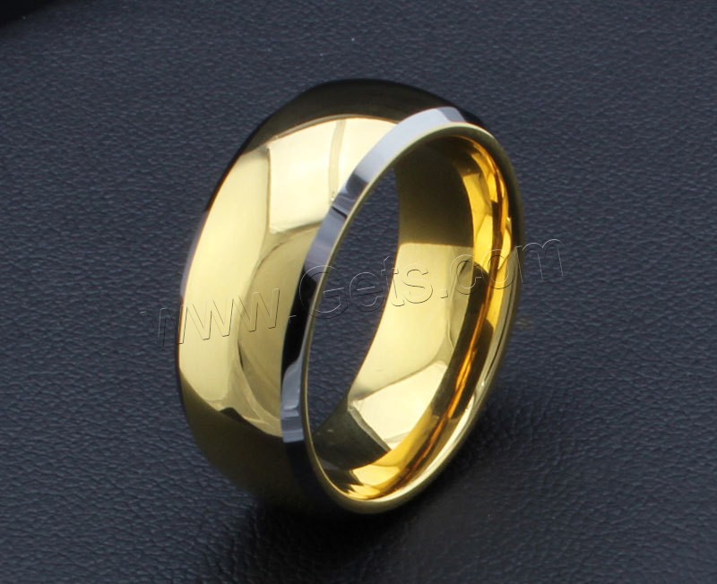 Мужское вольфрамовое стальное кольцо навалом, Вольфрама сталь, Другое покрытие, разный размер для выбора & Мужский & двухцветный, 8mm, продается PC