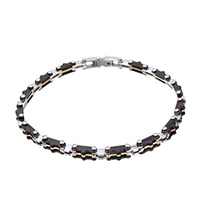 Men Bracelet, Stainless Steel, plated, for man Approx 8.5 Inch 