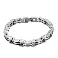 Men Bracelet, Stainless Steel, plated, for man & two tone Approx 9 Inch 