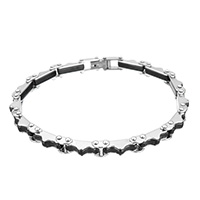 Men Bracelet, Stainless Steel, plated, for man & two tone Approx 8.5 Inch 
