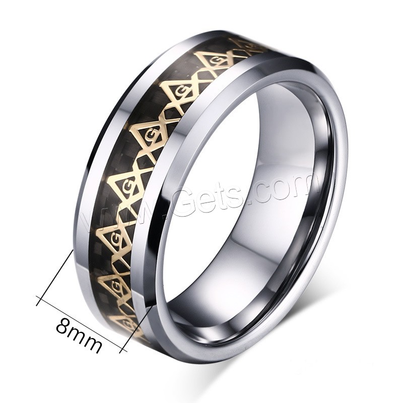 Men Tungsten Steel Ring in Bulk, plated, different size for choice & for man, more colors for choice, 8mm, Sold By PC