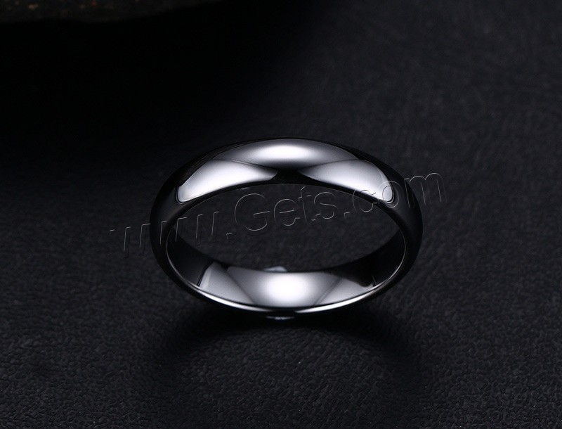 Tungsten Steel Finger Ring, different size for choice & for woman, original color, 4mm, Sold By PC