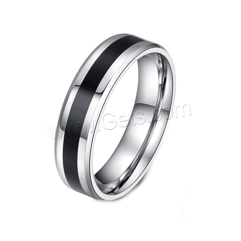 Enamel Stainless Steel Finger Ring, different size for choice & for woman, 4mm, Sold By PC