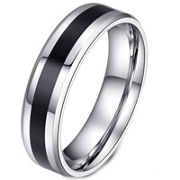 Enamel Stainless Steel Finger Ring & for woman, 4mm 