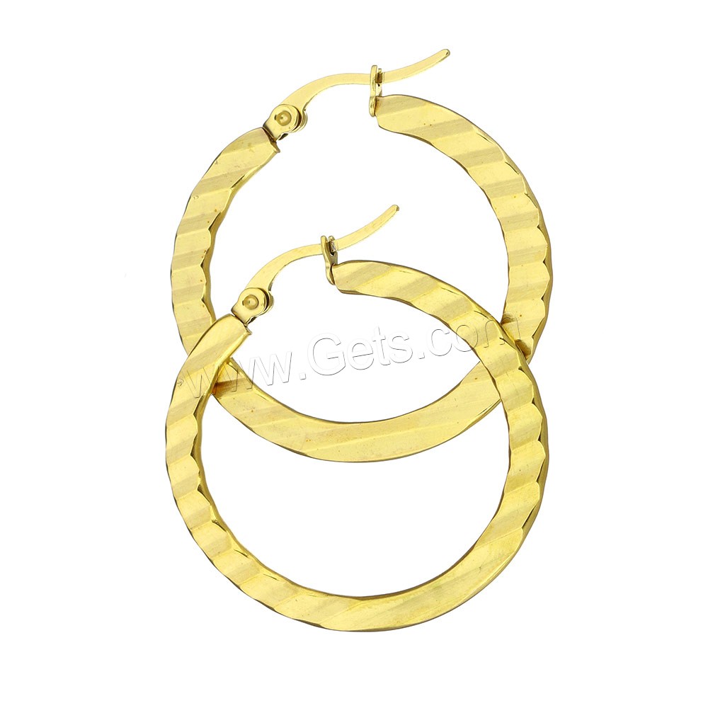 Stainless Steel Hoop Earring, plated, different size for choice, more colors for choice, Sold By Pair