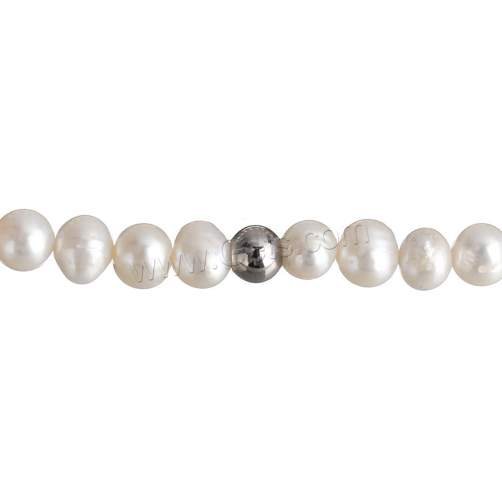 Glass Pearl Jewelry Bracelets, Stainless Steel, with Glass Pearl, different size for choice & for woman, original color, Length:Approx 7 Inch, Sold By Strand