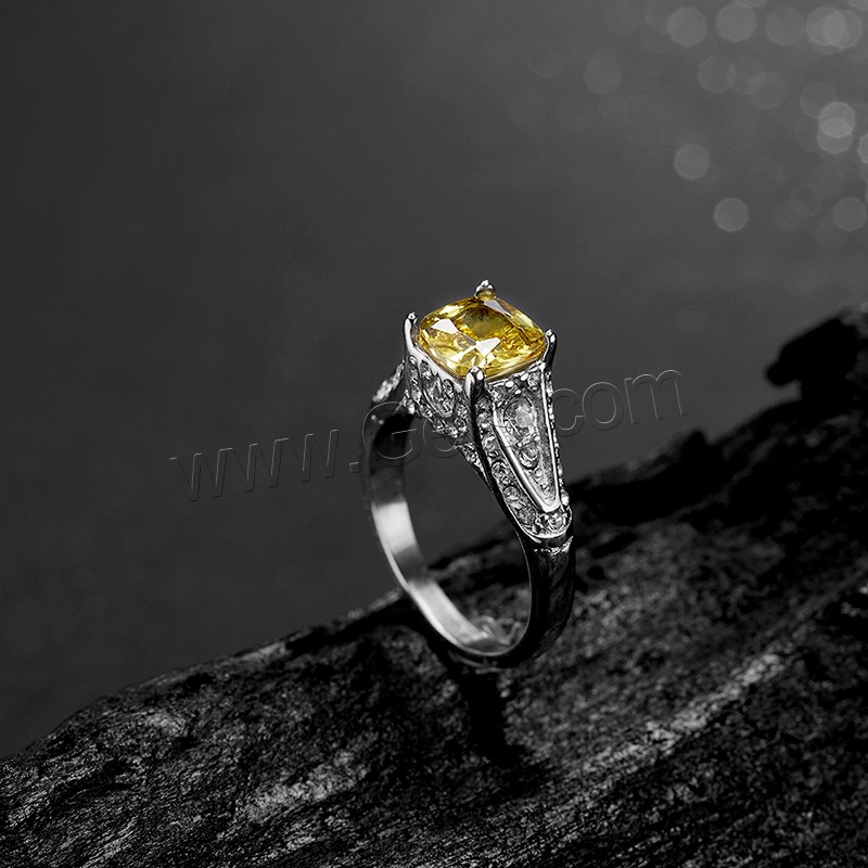 Cubic Zirconia anillo de dedo de acero inoxidable, diverso tamaño para la opción & para mujer & con circonia cúbica & con diamantes de imitación, color original, 8mm, Vendido por UD
