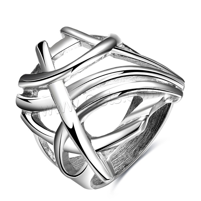 Men Stainless Steel Ring in Bulk, different size for choice & for man & hollow, original color, 24mm, Sold By PC