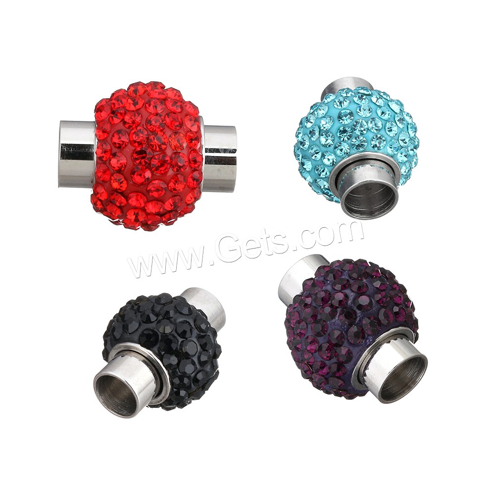 Round Stainless Steel Magnetic Clasp, hand polished & different size for choice, more colors for choice, Sold By PC