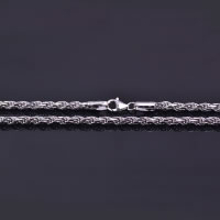 Collier en argent sterling chaîne, argent sterling 925, longueur différente pour le choix & chaîne de corde, 1.8mm, Vendu par brin