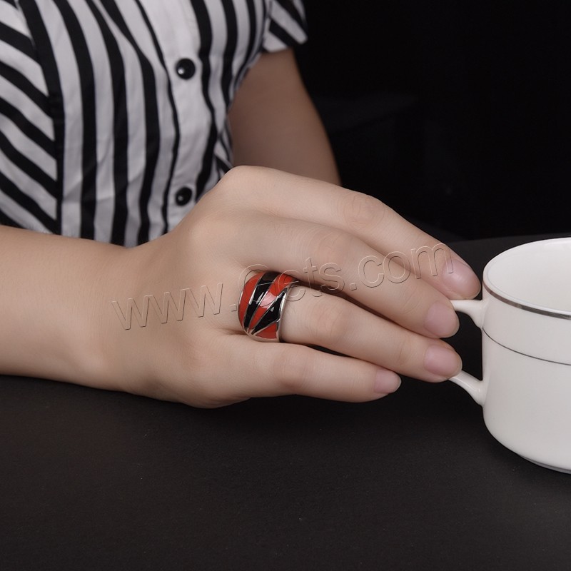 Emaille Edelstahl Ringe, verschiedene Größen vorhanden & für Frau, originale Farbe, 16mm, verkauft von PC
