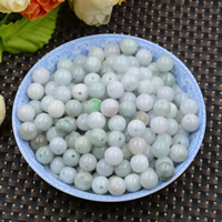 Jadeite Beads, Round, natural, 9-10mm Approx 0.6mm 