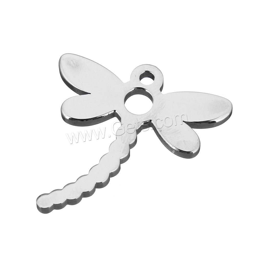 Stainless Steel Tag Charm, Dragonfly, different size for choice, original color, Sold By PC