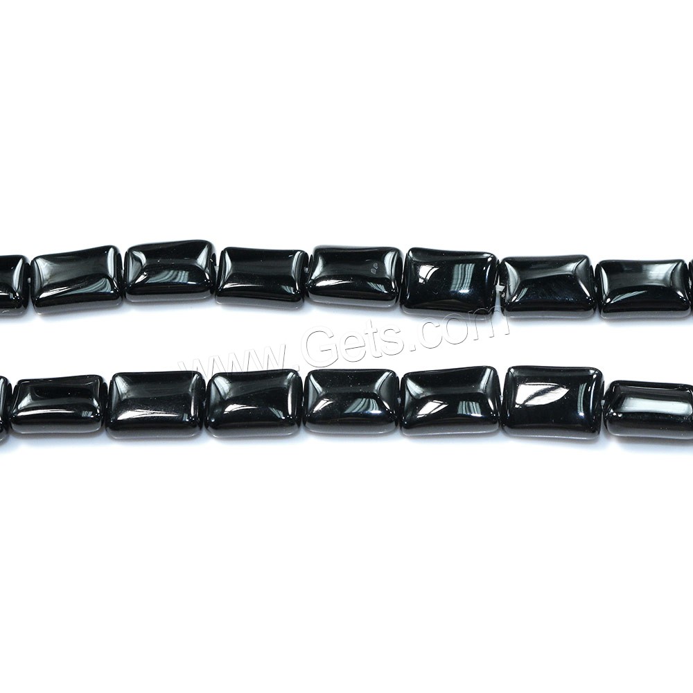 Perles Agates Noires naturelles, agate noire, rectangle, normes différentes pour le choix, Trou:Environ 0.5-1.5mm, Longueur:Environ 15.5 pouce, Vendu par brin