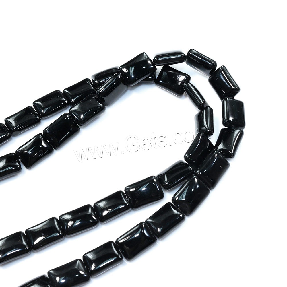 Natural Black Agate Beads, Rectangle, different size for choice, Hole:Approx 0.5-1.5mm, Length:Approx 15.5 Inch, Sold By Strand