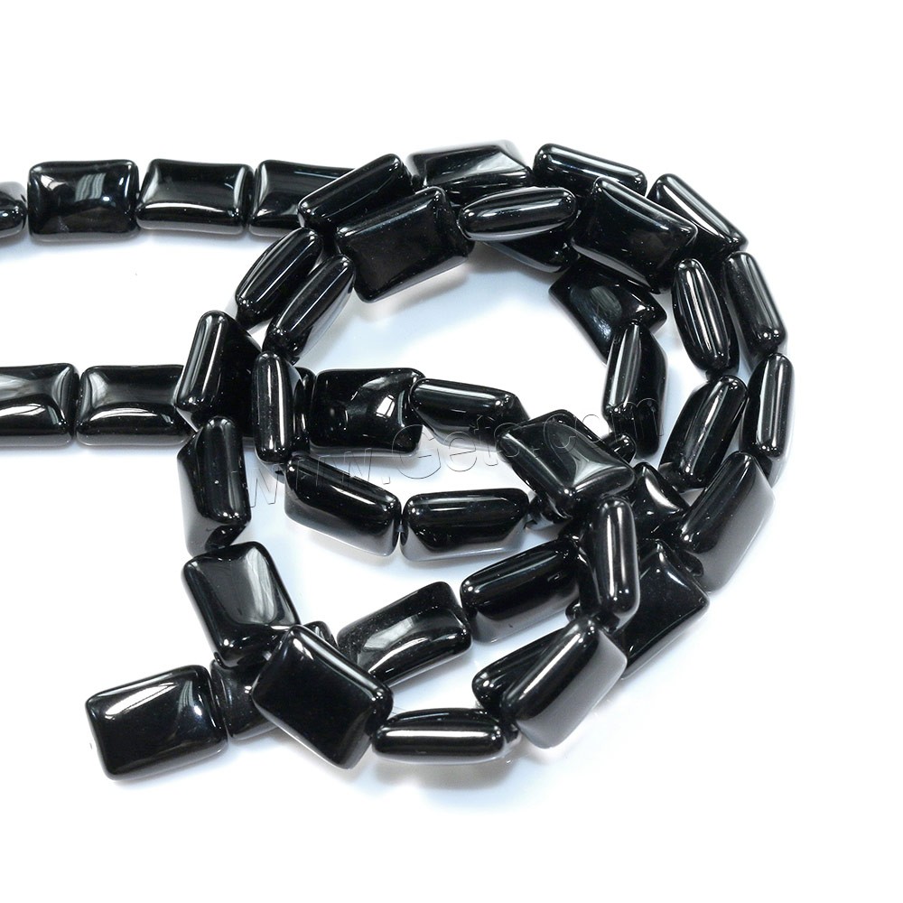 Natural Black Agate Beads, Rectangle, different size for choice, Hole:Approx 0.5-1.5mm, Length:Approx 15.5 Inch, Sold By Strand