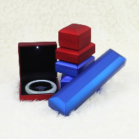 Velvet Jewelry Set Box, ABS Plastic, with Velveteen & LED 
