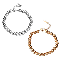 Bracelets en acier inoxydable, avec 1.5lnch chaînes de rallonge, Placage, pour femme, plus de couleurs à choisir Environ 7 pouce, Vendu par brin