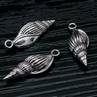 Zinc Alloy Animal Pendants, Conch, antique silver color plated, lead & cadmium free Approx 1.5mm 