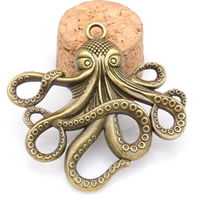 Zinc Alloy Animal Pendants, Octopus, antique bronze color plated, lead & cadmium free Approx 3-5mm 