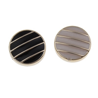 CCB Plastic Cabochons, Copper Coated Plastic, Flat Round, KC gold color plated, flat back & enamel 