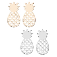 Zinc Alloy Stud Earring, stainless steel post pin, Pineapple, plated, for woman lead & cadmium free, 10-15mm 