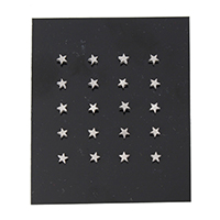 Arete de acero inoxidable , Estrella, color original, 3.5x3.5mm, 10parespareja/Grupo, Vendido por Grupo