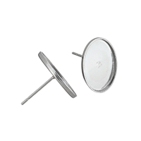 Гвоздик для сережки из нержавеющей стали, нержавеющая сталь, Плоская овальная форма, оригинальный цвет 0.6mm, внутренний диаметр:Приблизительно продается PC
