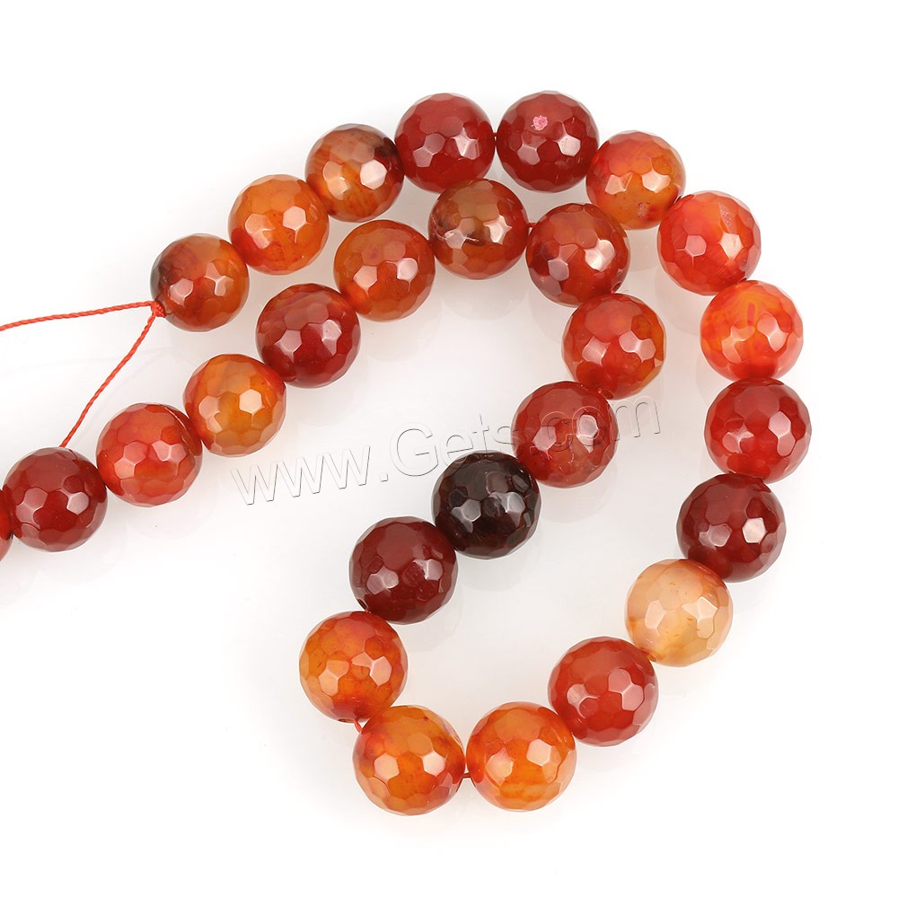 Dyed Agate Beads, Round, different size for choice & faceted, more colors for choice, Sold By Strand