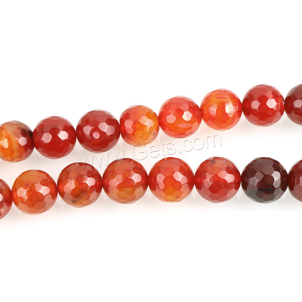 Dyed Agate Beads, Round, different size for choice & faceted, more colors for choice, Sold By Strand