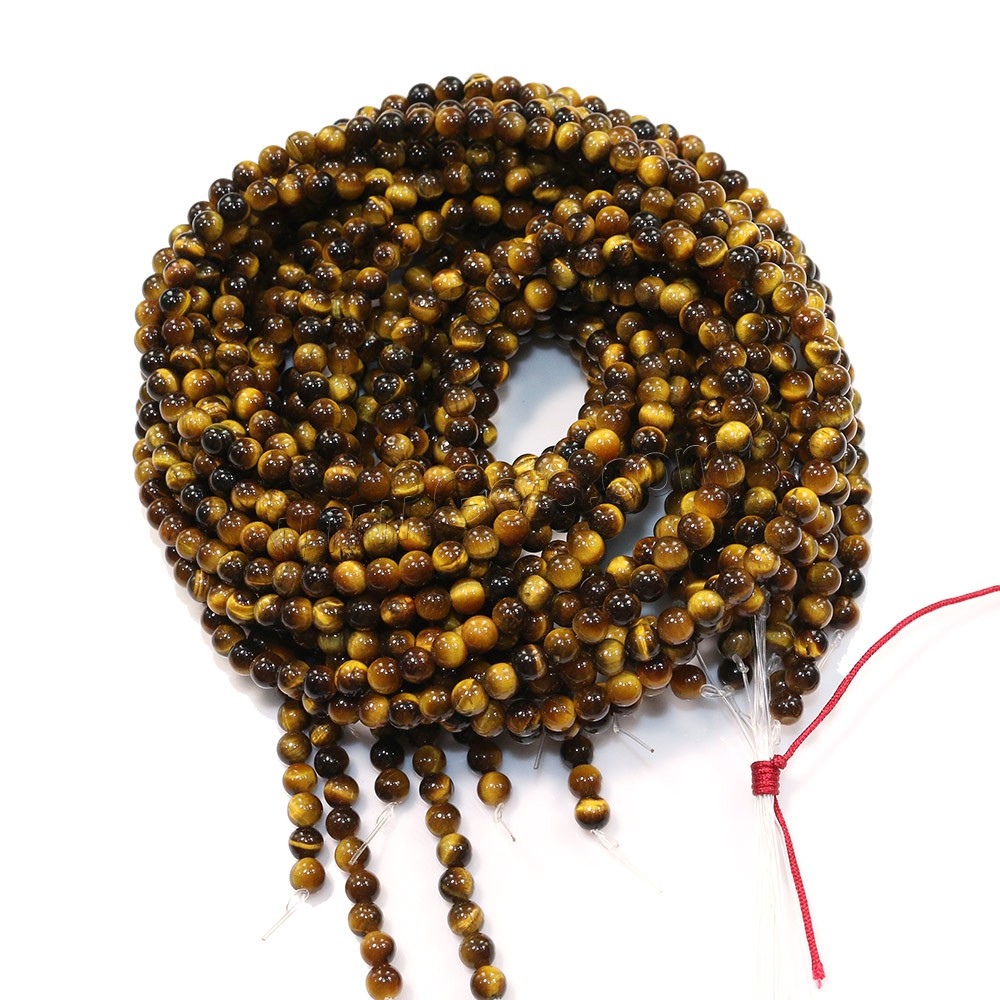 Tiger Eye Beads, Round, natural, different size for choice, Grade A, Hole:Approx 0.2-1.5mm, Length:Approx 15.5 Inch, Sold By Strand