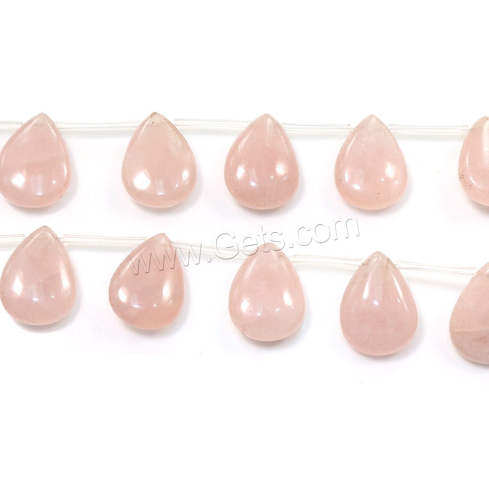 Natural Rose Quartz Beads, Teardrop, different size for choice, Hole:Approx 0.5-1.5mm, Length:Approx 17 Inch, Sold By Strand