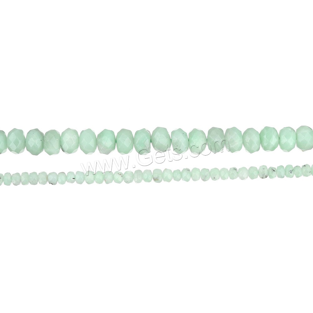 Amazonit Perlen, Rondell, natürlich, verschiedene Größen vorhanden & facettierte, Klasse AB, Bohrung:ca. 0.5-1mm, Länge:ca. 16 ZollInch, verkauft von Strang