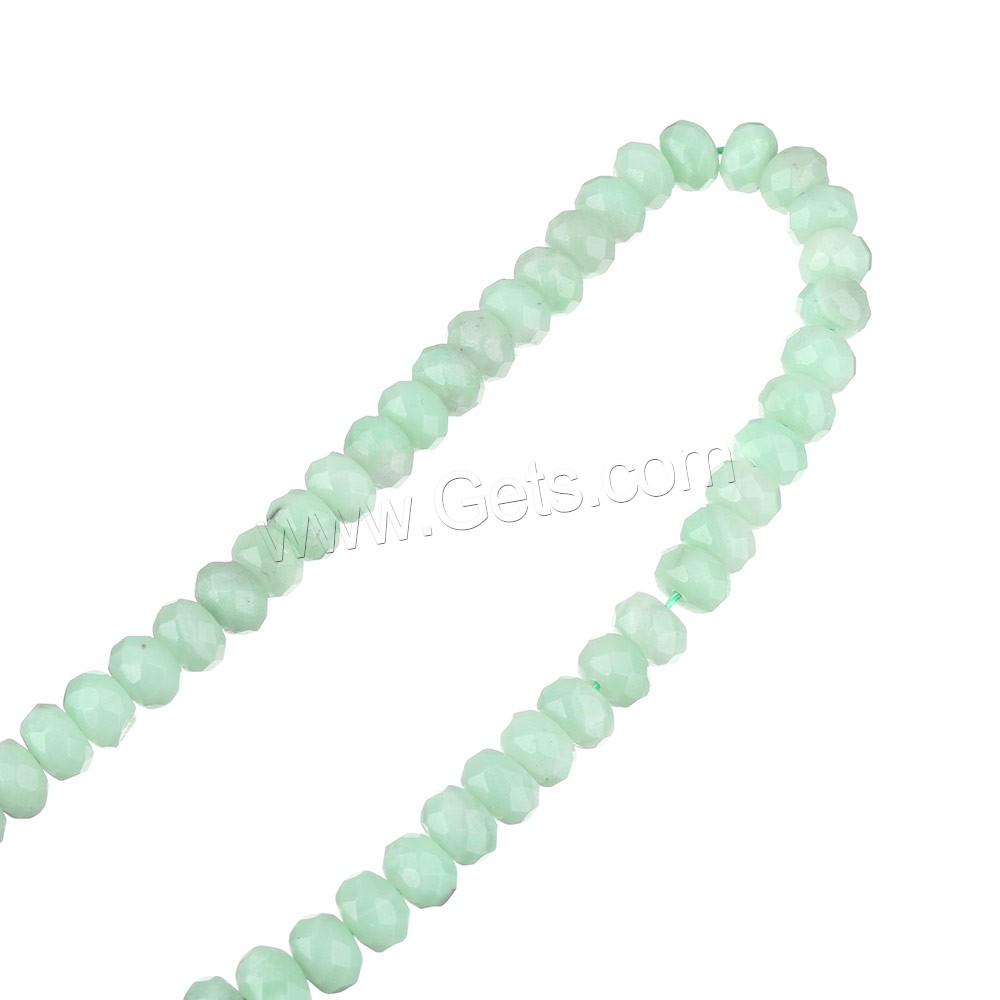 Amazonit Perlen, Rondell, natürlich, verschiedene Größen vorhanden & facettierte, Klasse AB, Bohrung:ca. 0.5-1mm, Länge:ca. 16 ZollInch, verkauft von Strang