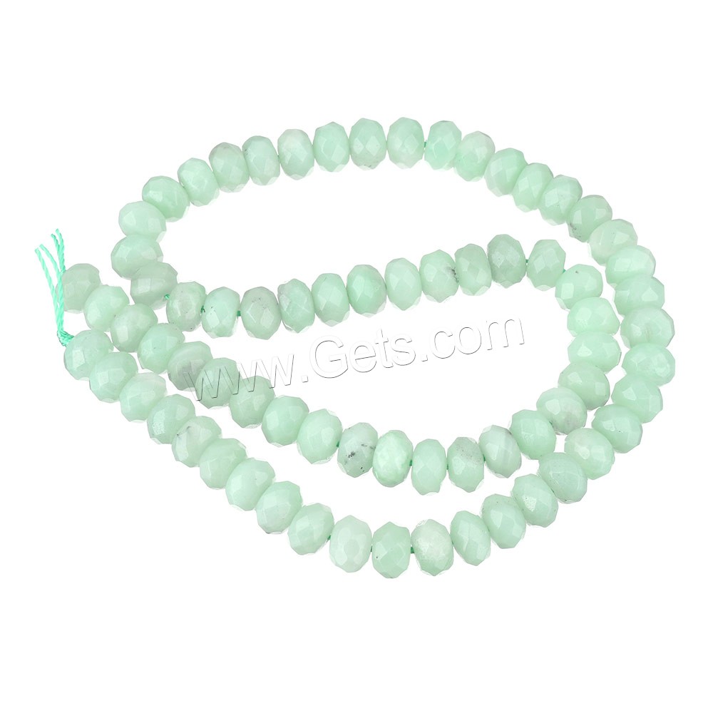 Amazonite Beads, Rondelle, natural, different size for choice & faceted, Grade AB, Hole:Approx 0.5-1mm, Length:Approx 16 Inch, Sold By Strand