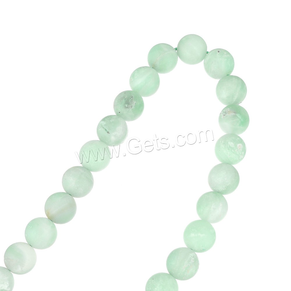 Amazonit Perlen, rund, natürlich, verschiedene Größen vorhanden & satiniert, Klasse AB, Bohrung:ca. 0.5-1.5mm, Länge:ca. 15.5 ZollInch, verkauft von Strang
