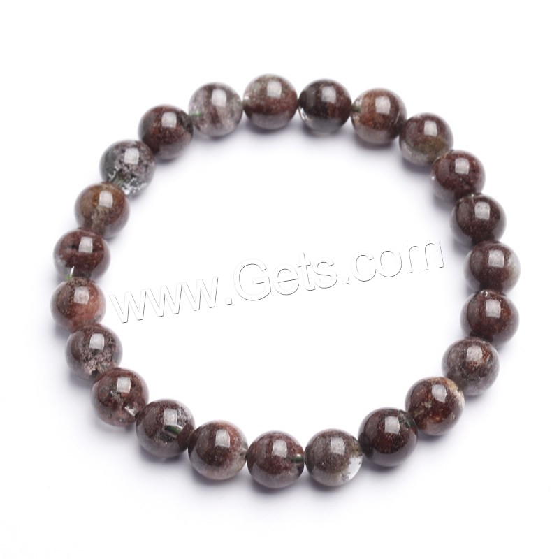 Phantom Quartz Bracelet, Round, natural, different size for choice & for woman, Length:Approx 6.5 Inch, Sold By Strand