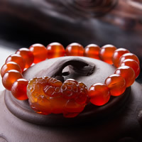 Red Agate Bracelets, Fabulous Wild Beast, natural, for woman, 10mm Approx 6.5 Inch 
