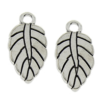Zinc Alloy Leaf Pendants, antique silver color plated, lead & cadmium free Approx 1mm, Approx 