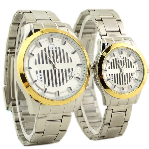 Unisexe Armbanduhr, Zinklegierung, mit Glas, plattiert, verschiedene Stile für Wahl, keine, verkauft von PC