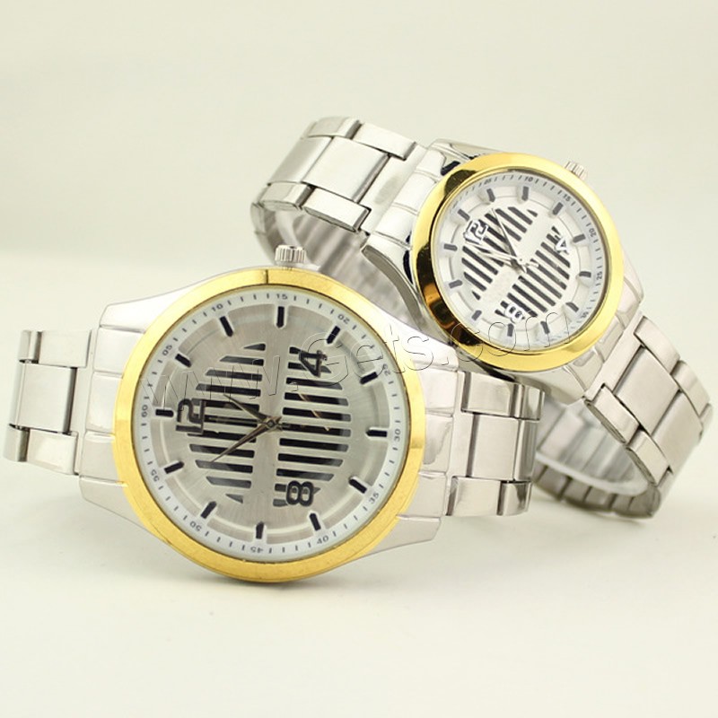 Unisexe Armbanduhr, Zinklegierung, mit Glas, plattiert, verschiedene Stile für Wahl, keine, verkauft von PC