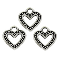 Zinc Alloy Heart Pendants, antique silver color plated, lead & cadmium free Approx 1.5mm 